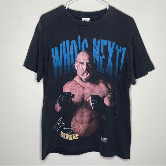Vintage 90s Wrestling 1998 WCW GOLDBERG “Who’s Next’” Graphic T Shirt Medium - Picture 1 of 6